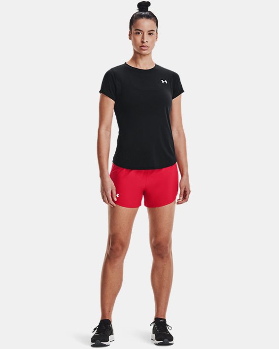 Women's UA Fly-By 2.0 Shorts, Red, pdpMainDesktop image number 2